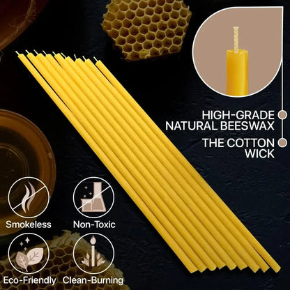 Natural Beeswax Candles 50/100/200Pcs  Candles Pure Beeswax Birthday Candle for Church Prayer Cake Christmas