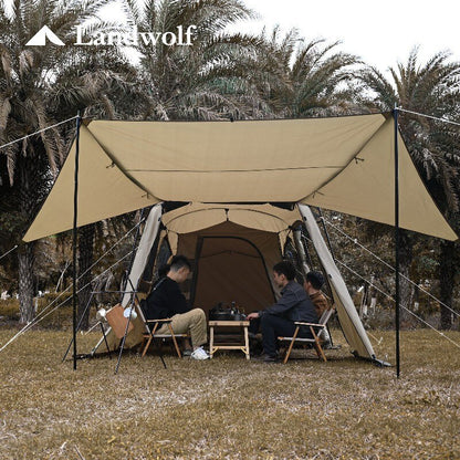 Landwolf Large Space Outdoor Camping 1 Big Hall 1 Bedroom for 5-6 Person Large Family Party Evening Travel Team Camping Tent