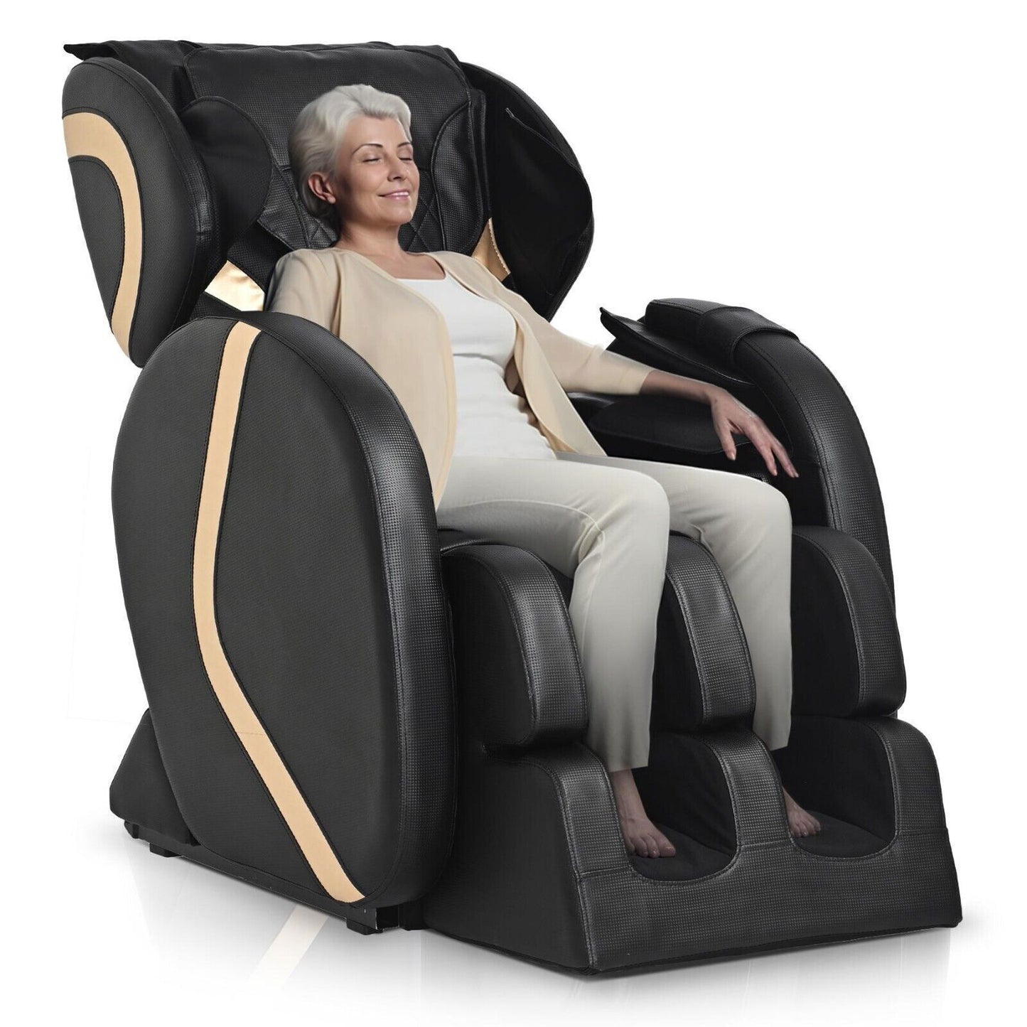 Full Body Shiatsu Massage Chair Air Pressure Recliner ZERO GRAVITY W/Foot Airbag