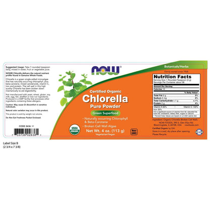 Chlorella Powder, Organic, 4 Oz.