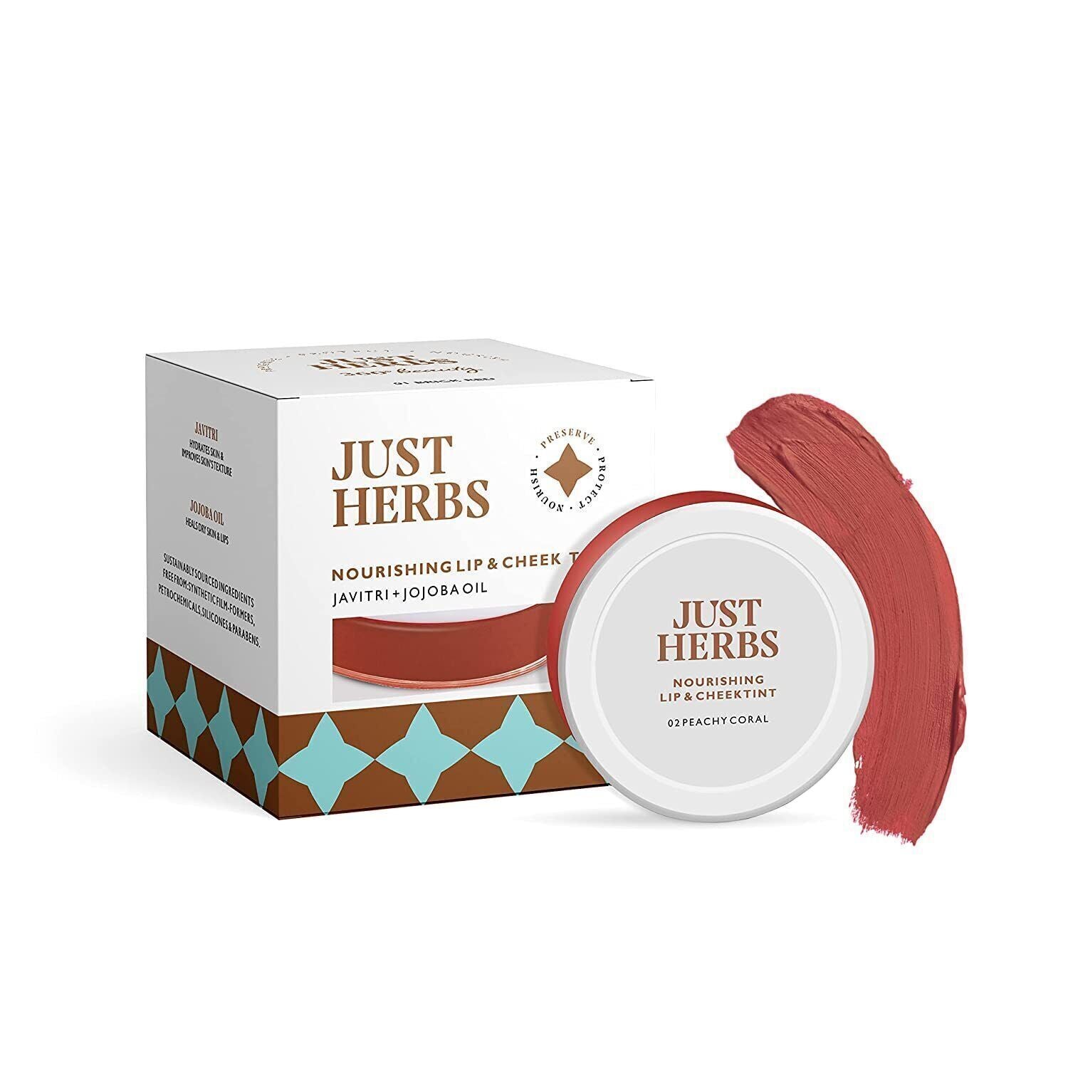 Just Herbs Ayurvedic Natural Lip & Cheek Tint Blush for Women