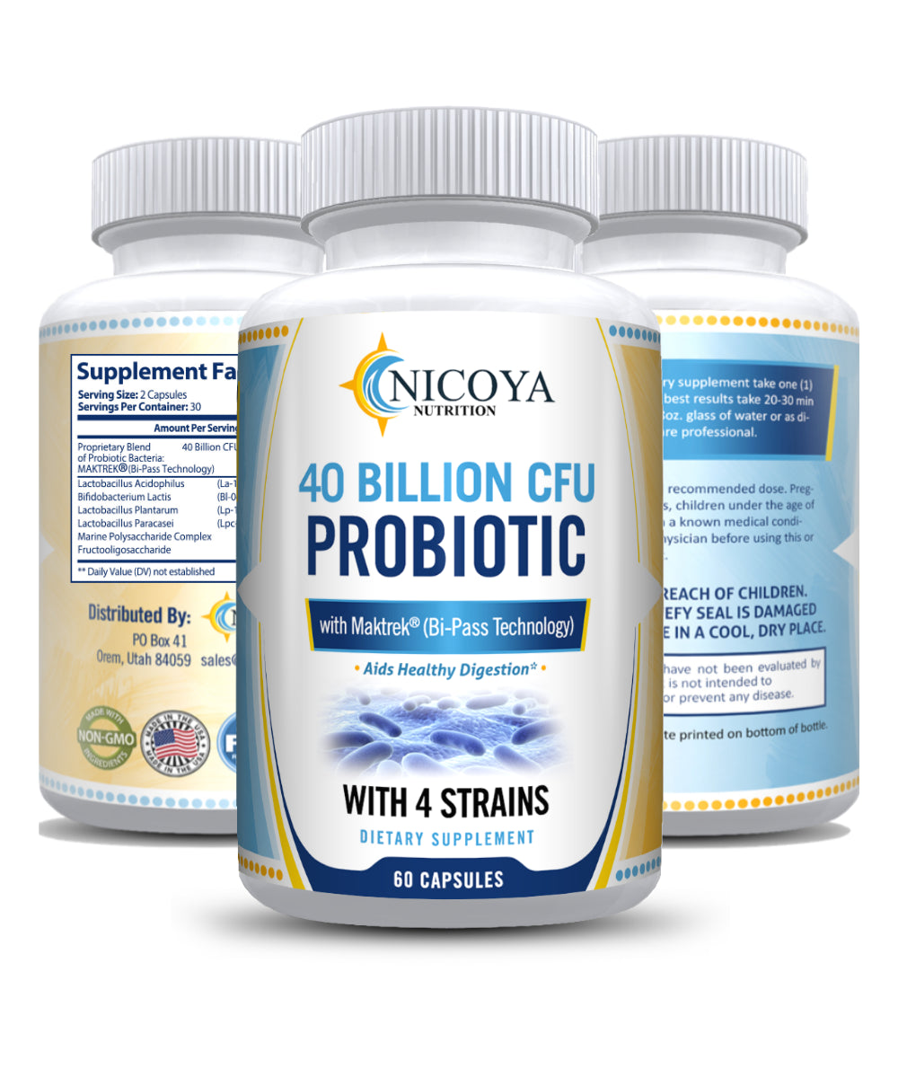 Probiotics 40 Billion Cfu'S, Digestive, Immune Health, Gas, Bloating Supplement