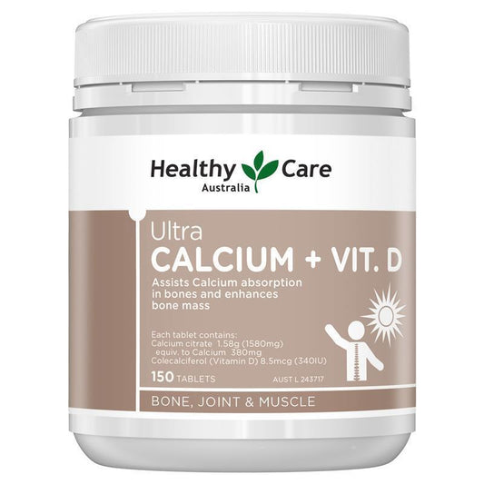 Healthy Care Ultra Calcium plus Vitamin D 150 Tablets