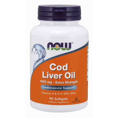 Cod Liver Oil 1000Mg (EPA DHA Vitamin A, D3) 90 Gel Caps