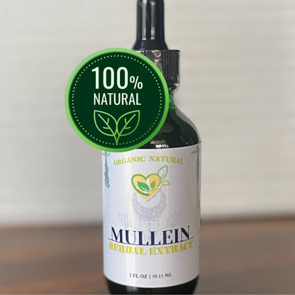 Mullein Leaf Non-Alcohol Extract Natural Liquid Drops 2 OZ Bottle Lungs Breath