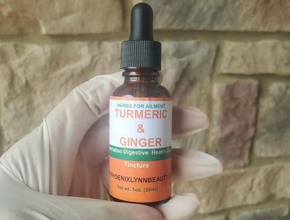 Turmeric- Ginger Alcohol-Free Herbal Extract Tincture, Super-Potent Organic