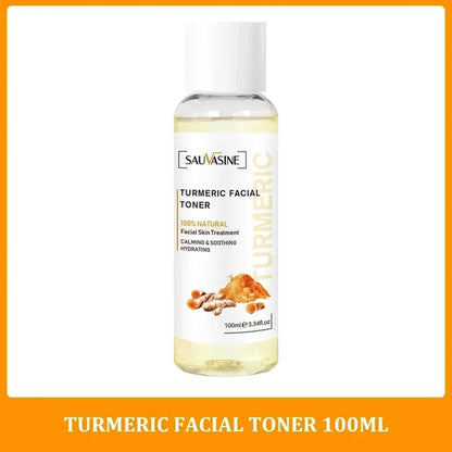 Turmeric Face Skin Care Set Facial Products Kits anti Acne Lighten Dark Spot Glowing Moisturizing Cream for Dark Skin