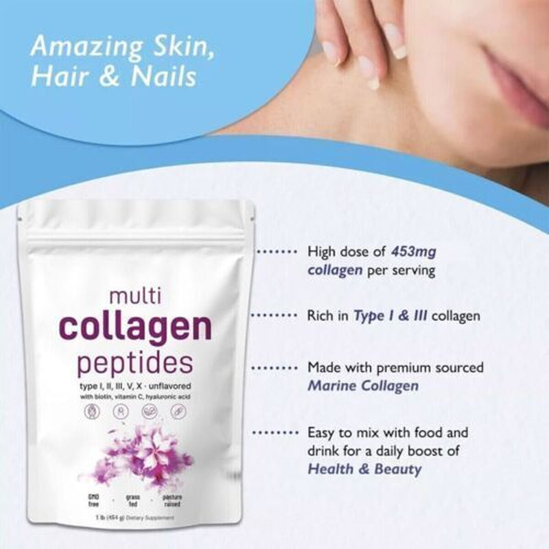 (Type I,II,III,V,X) Multi Collagen Peptides Powder-Hydroly