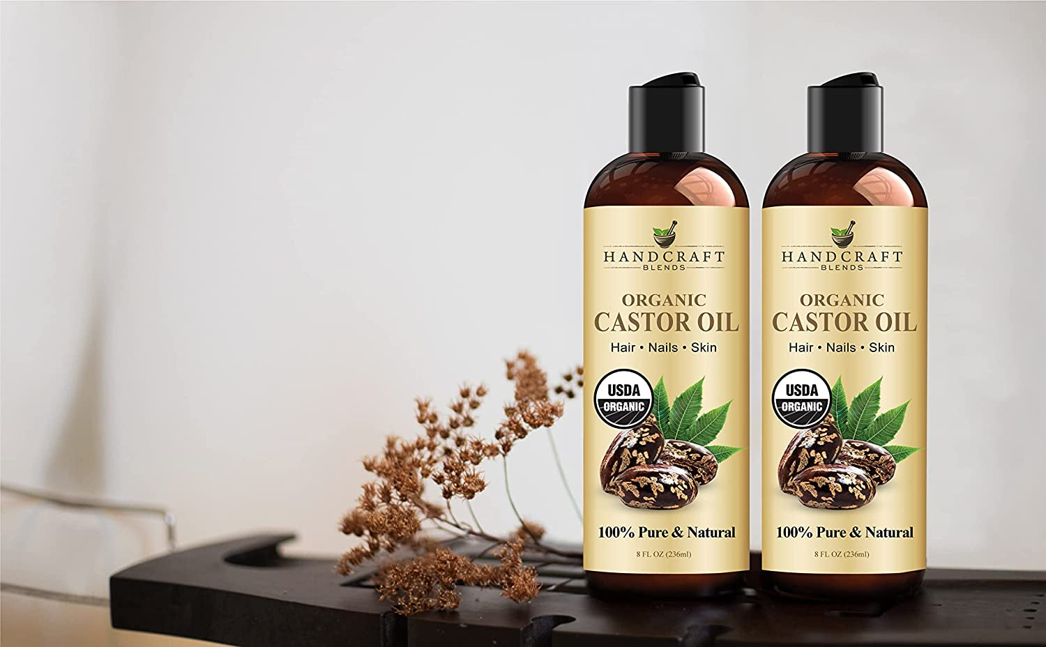 Castor Oil 100%USDA ORGANIC for Eyelashes,Eyeb