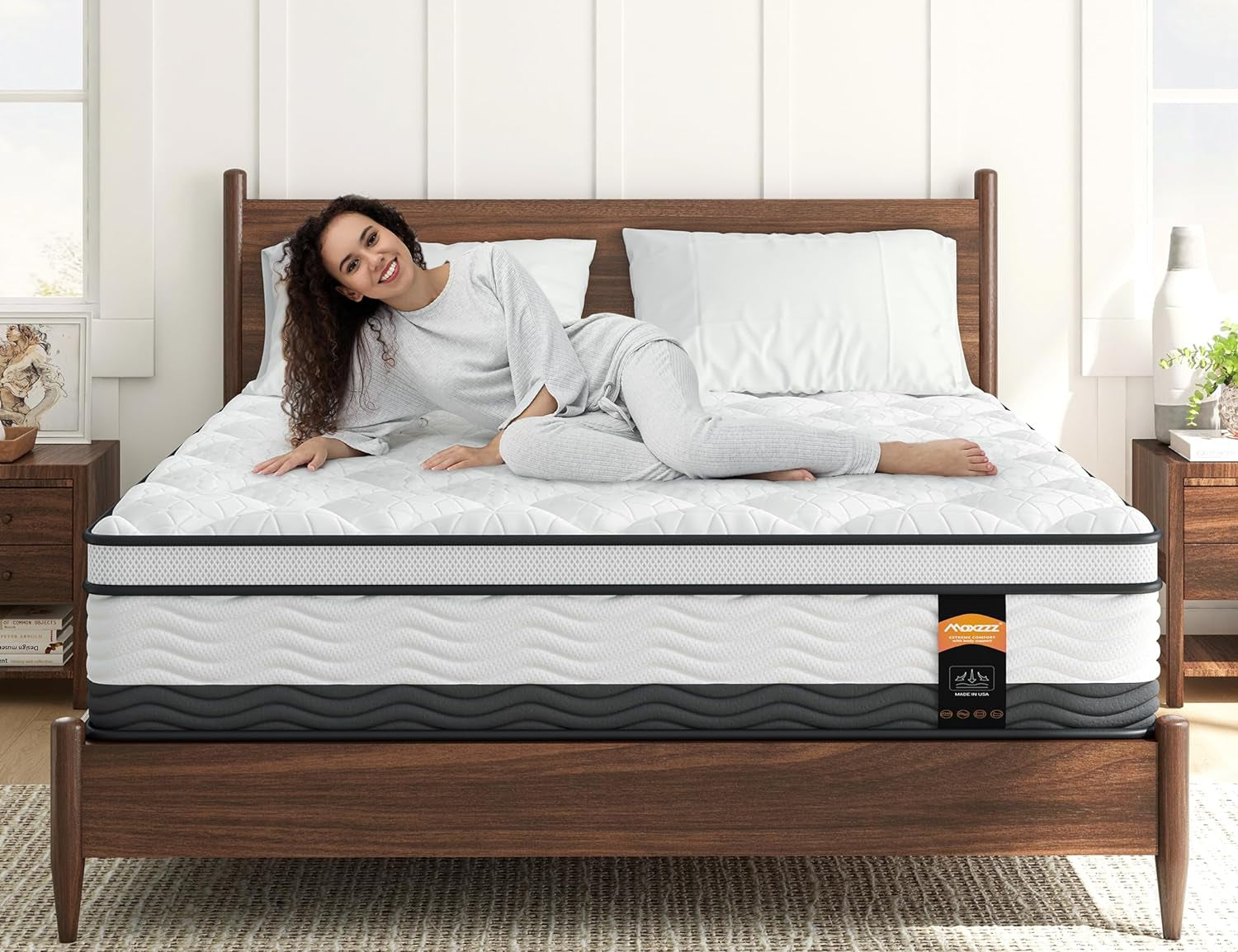 King Mattress in a Box 12 Inch Bamboo & Gel Infused Memory Foam Pocket Spring Hy