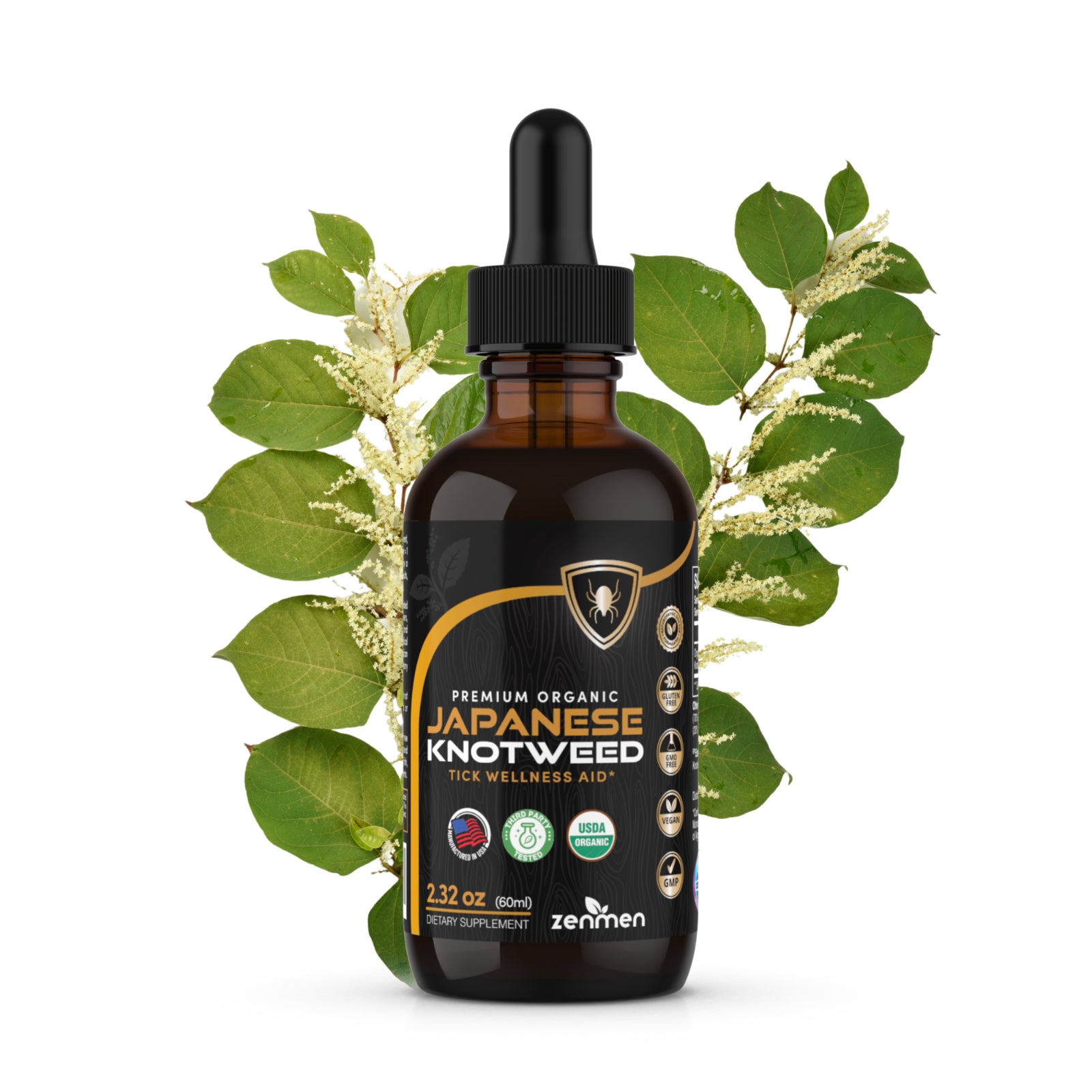 Japanese Knotweed Tincture - Made in USA, Organic, Gluten Free, Non-Gmo, Vegan