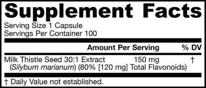 JARROW FORMULAS Milk Thistle (Liver Functions) 100 Veggie Caps