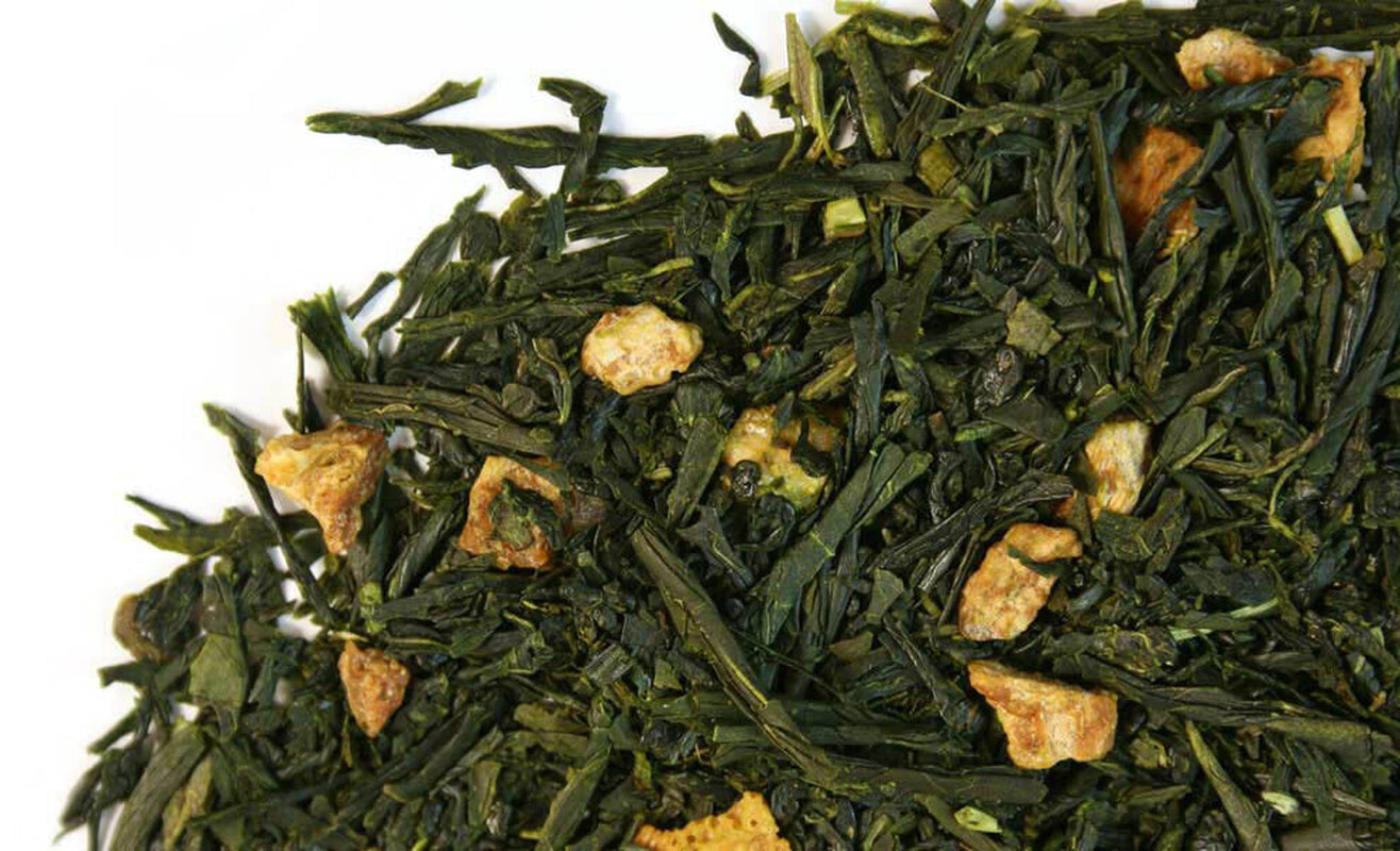 MEZCLA DE TÉ DE HOJA SUELTA Citrus Green Tea Premium