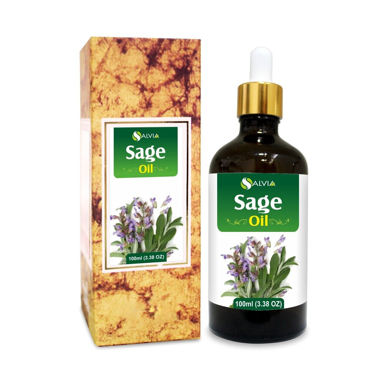 Sage (Salvia Officinalis) 100% Pure & Natural Essential Oil - [10Ml - 25 L]