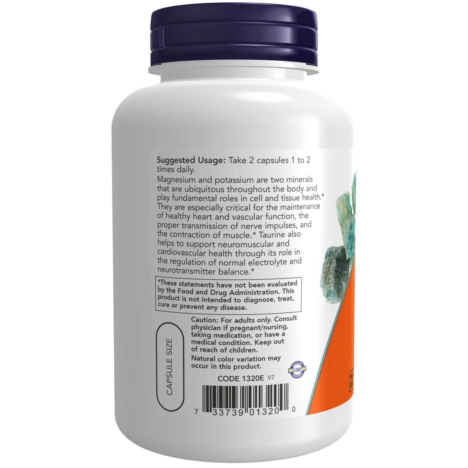 NOW Foods Magnesium & Potassium Aspartate, 120 Veg Capsules