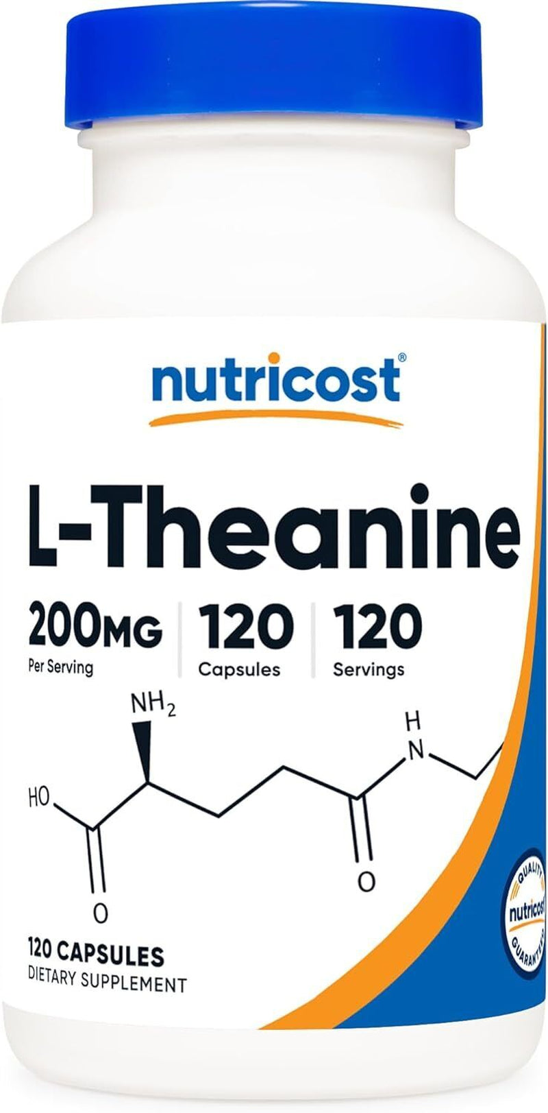 Nutricost L-Theanine 200Mg, 120 Capsules, Double Strength - Non-Gmo, Gluten Free