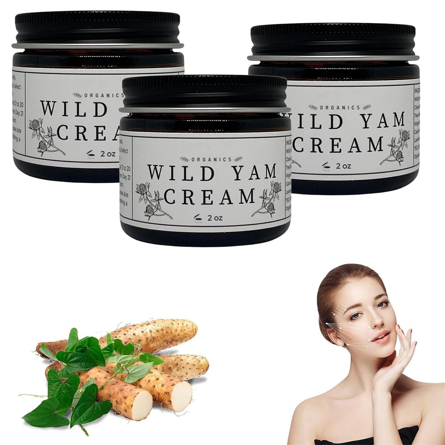 Organic Wild Yam Extract Multi Nutrient Yam Ointment Hormones Moisture Cream