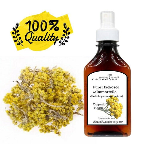 100% Organic Pure IMMORTELLE Hydrosol( Hydrolate) Flower Water Plant Therapy