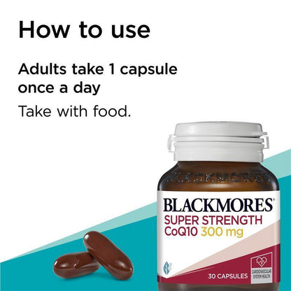 Blackmores Super Strength Coq10 300Mg 30 Capsules