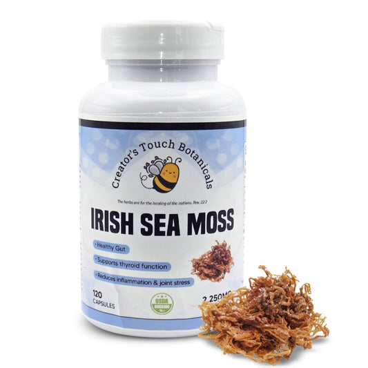 Premium Sea Moss Capsules, Organic, 120 Caps. 2,250Mg 92 Nutrients & Minerals