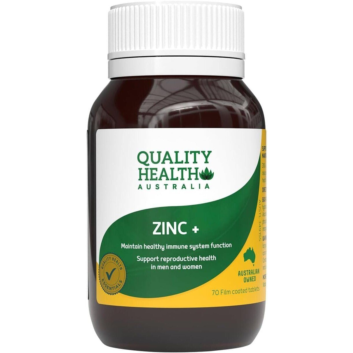 Quality Health Zinc+ 70 Tablets