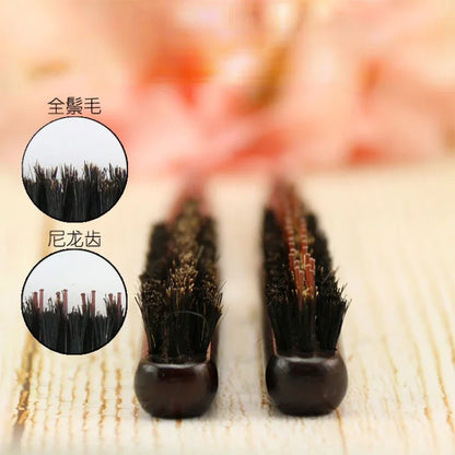 Professional Salon Teasing Back Hair Brushes Boar Bristle Wood Slim Line Comb Hairbrush Extension Hairdressing Styling Tools DIY