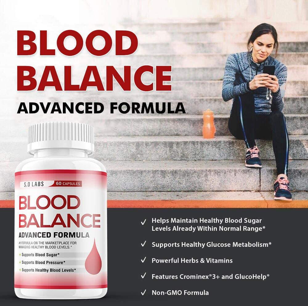 (8 Pack/480 Caps) Blood Balance - Advanced Formula for Managing Healthy Blood Le