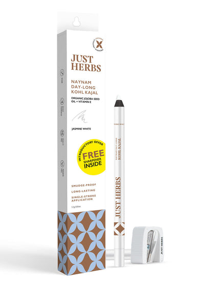 Just Herbs Organic 2 in 1 Pigmented & Waterproof Pencil Eyeliner Long Lasting