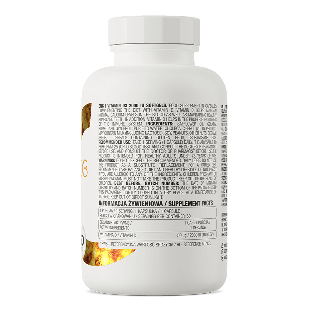 Ostrovit Vitamin D3 2000 IU 3 X 60 Capsules