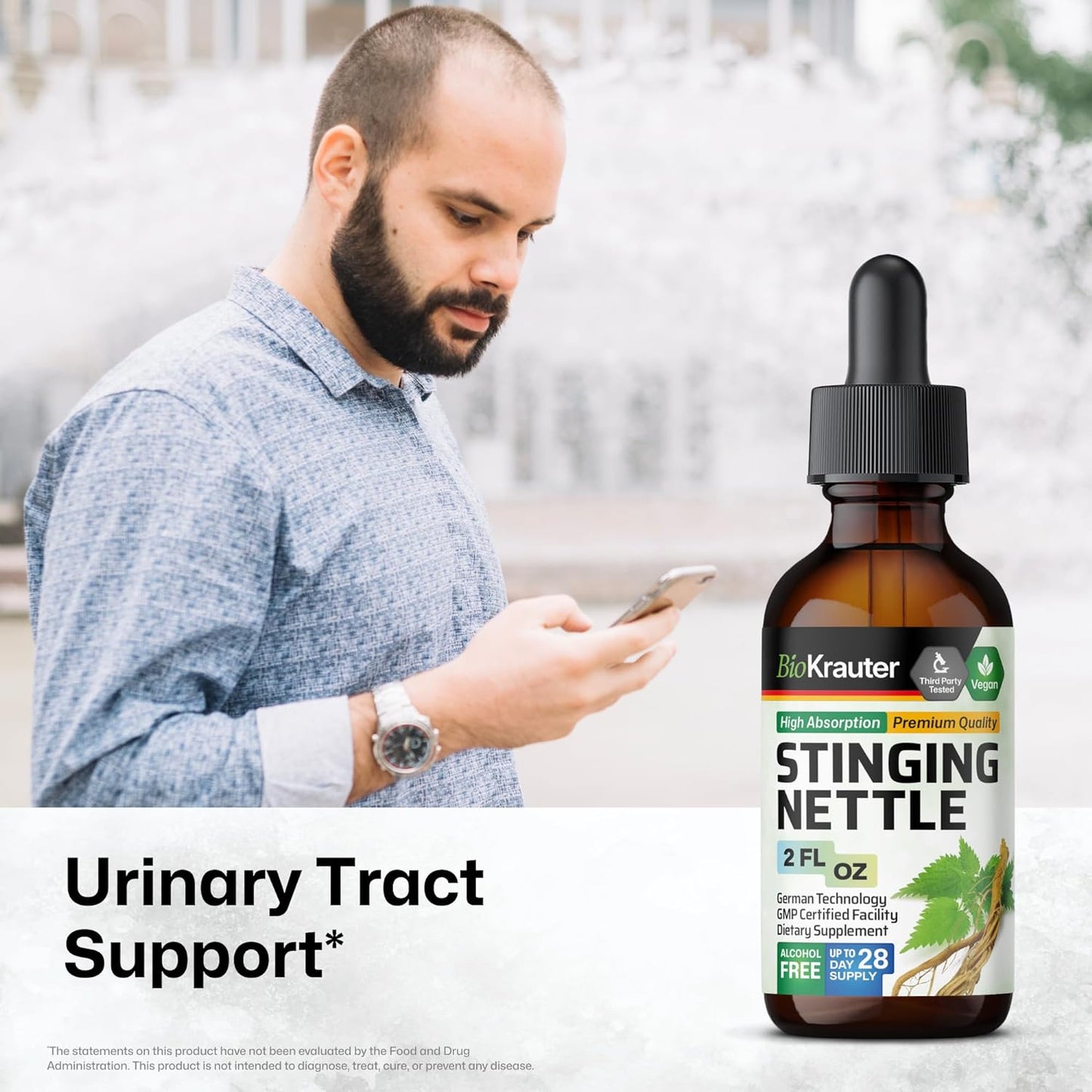 Stinging Nettle Tincture - Organic Nettle Root Extract Liquid - Urinary Health S