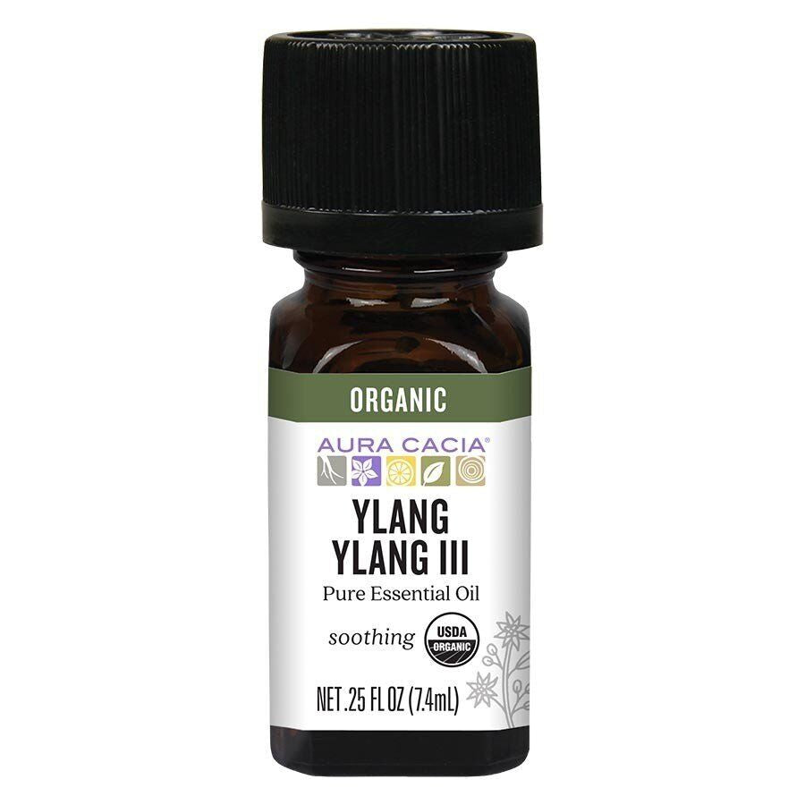 Aura Cacia Organic Ylang Ylang Essential Oil 0.25 Oil