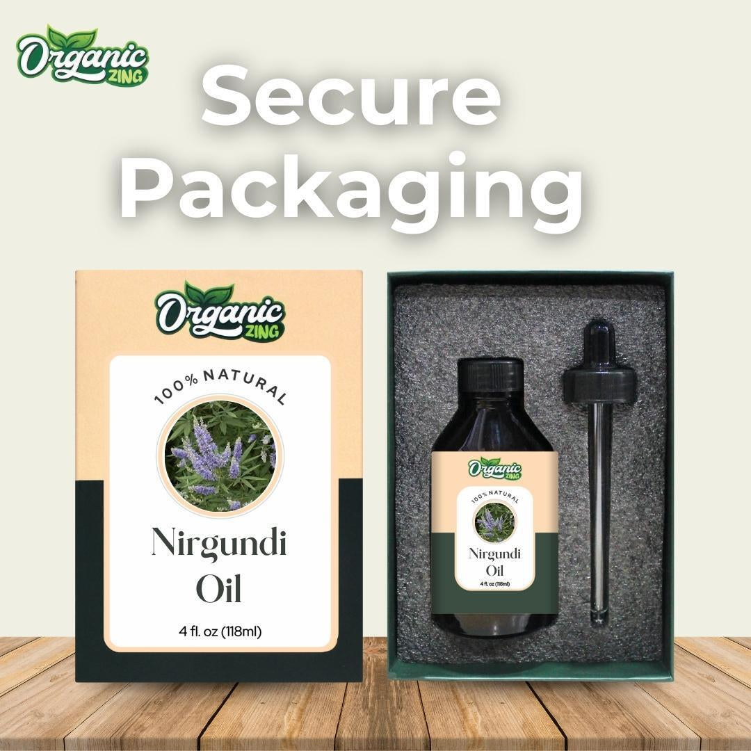 Organic Zing Nirgundi 100% Pure & Natural Carrier Oil - {118Ml/3.99 Fl Oz}