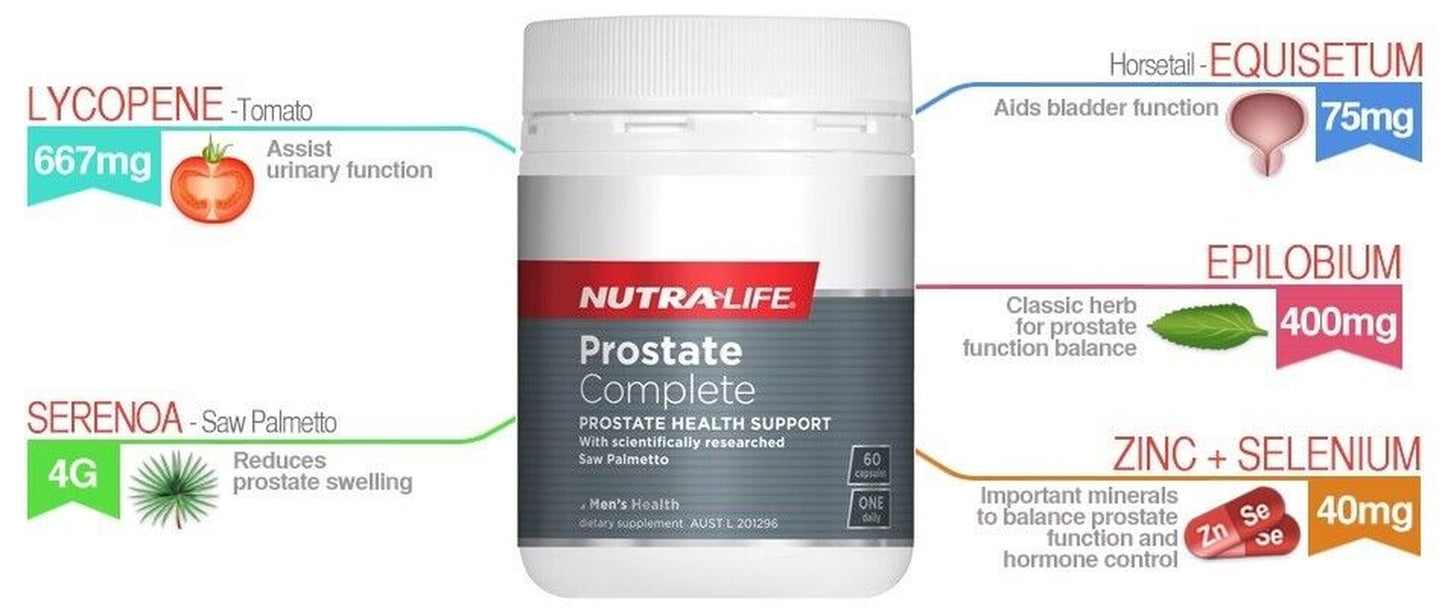 NEW Nutralife Prostate Complete 100 Capsules Nutra Life Men'S Care