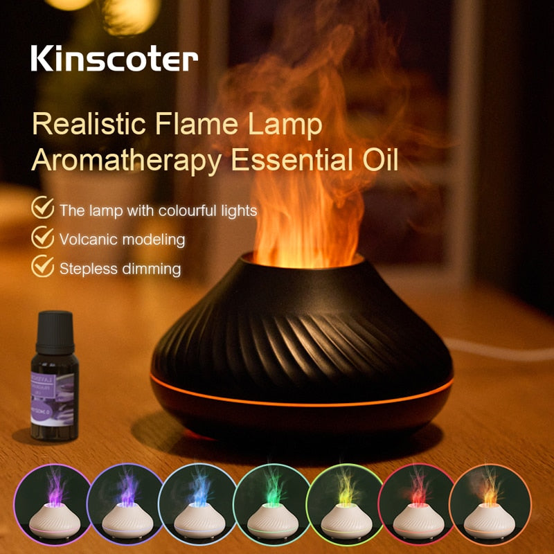 Volcanic Aroma Diffuser Essential Oil Lamp 130Ml USB Portable Air Humidifier