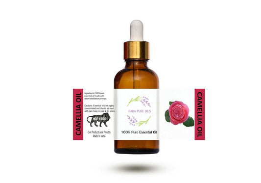 CAMELIIA PURE NATURAL OIL PURE ORGANIC in DROPPER AMBER BOTTLE from INDIA