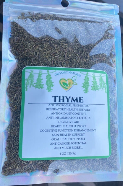 Thyme Leaf Natural Herb Organic Dried Cut 28.3G | 1 OZ Aromatic Medicinal Aid