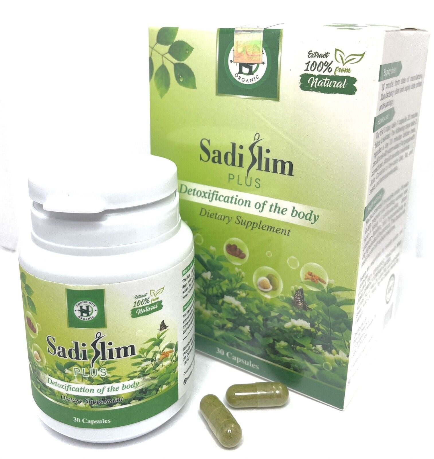 100% Authentic Organic Sadi Slim plus Weight Loss Diet Pills Supplement Detox