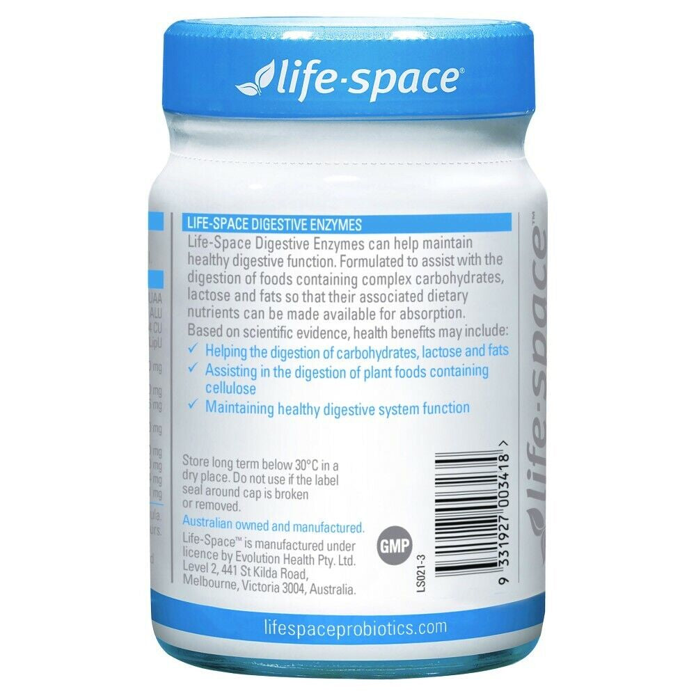 Life-Space Digestive Enzymes 60 Vege Capsules Healthy Digestive Function