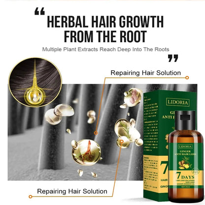 Ginger Hair Growth Products Fast Growing Hair Essential Oil Natural anti Hair Loss Prevent Hair Dry Frizzy Damaged Repair Care