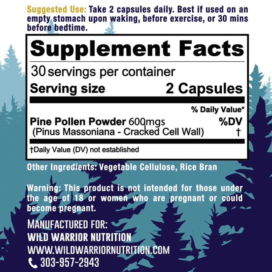 Pine Pollen Capsules | Wild Warrior Nutrition