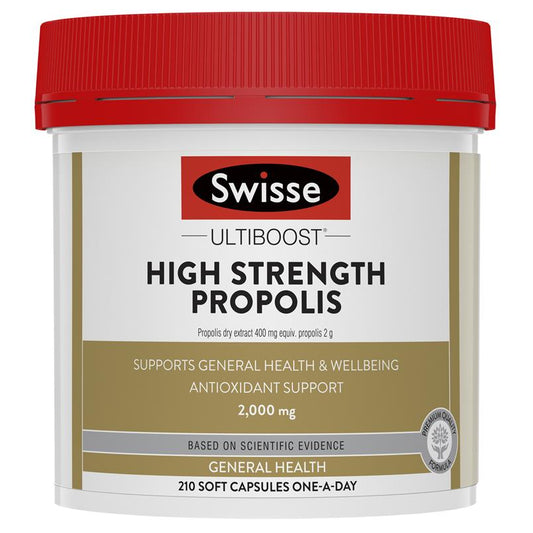 NEW Swisse ULTIBOOST High Strength Propolis 2000Mg 210 Capsules One-A-Day