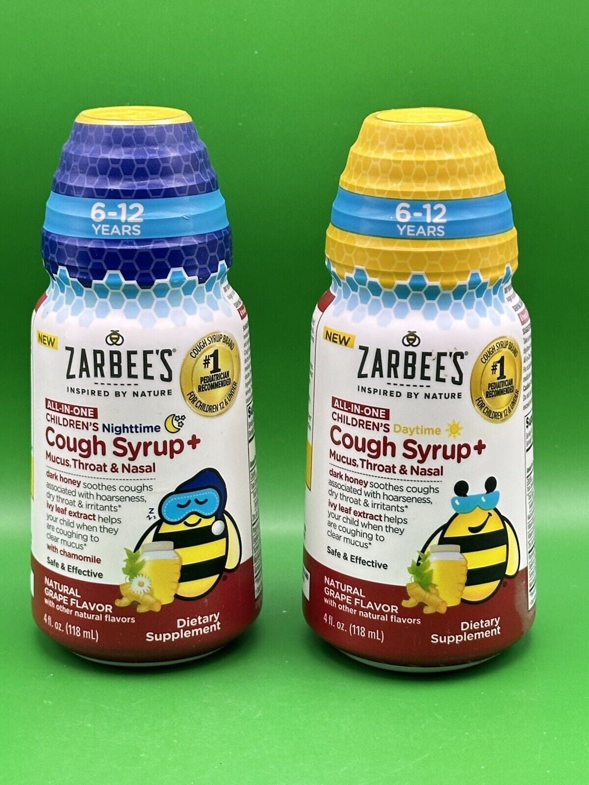 Zarbee'S Children'S All in One Cough Syrup + 1 Day & 1 Night 6-12Yrs