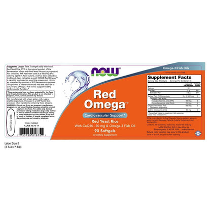 NOW Foods Red Omega, 1000 Mg, 90 Cápsulas Blandas