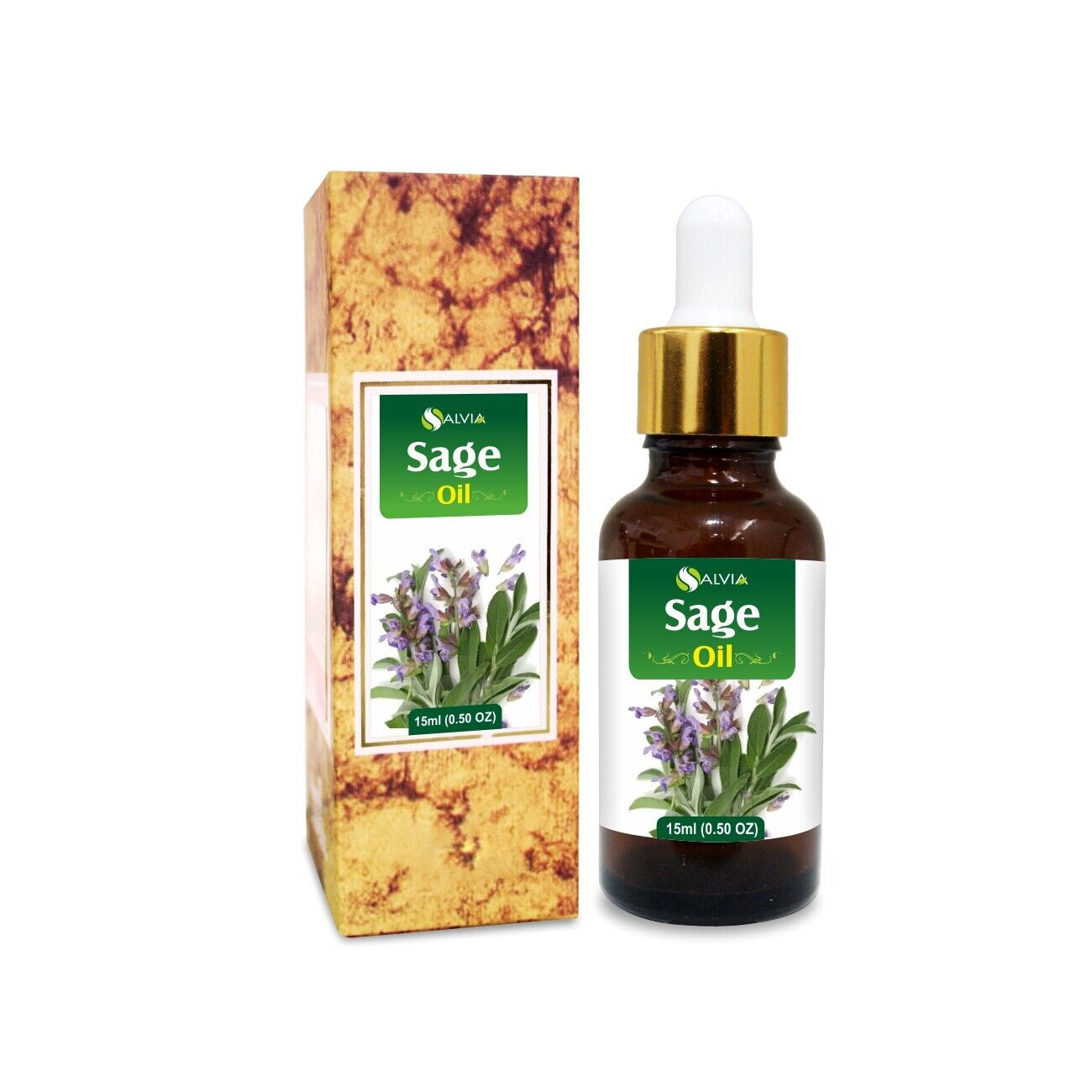 Sage (Salvia Officinalis) 100% Pure & Natural Essential Oil - [10Ml - 25 L]