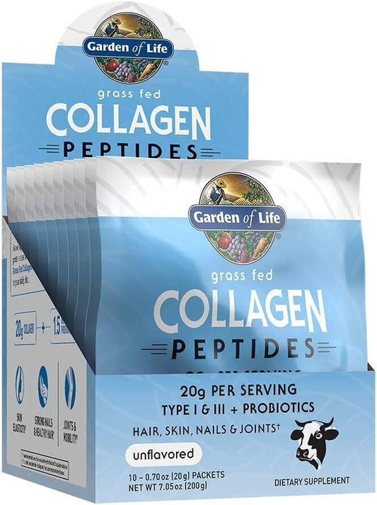 Garden of Life Grass Fed Collagen Peptides Powder – Unflavored Collagen Powder F