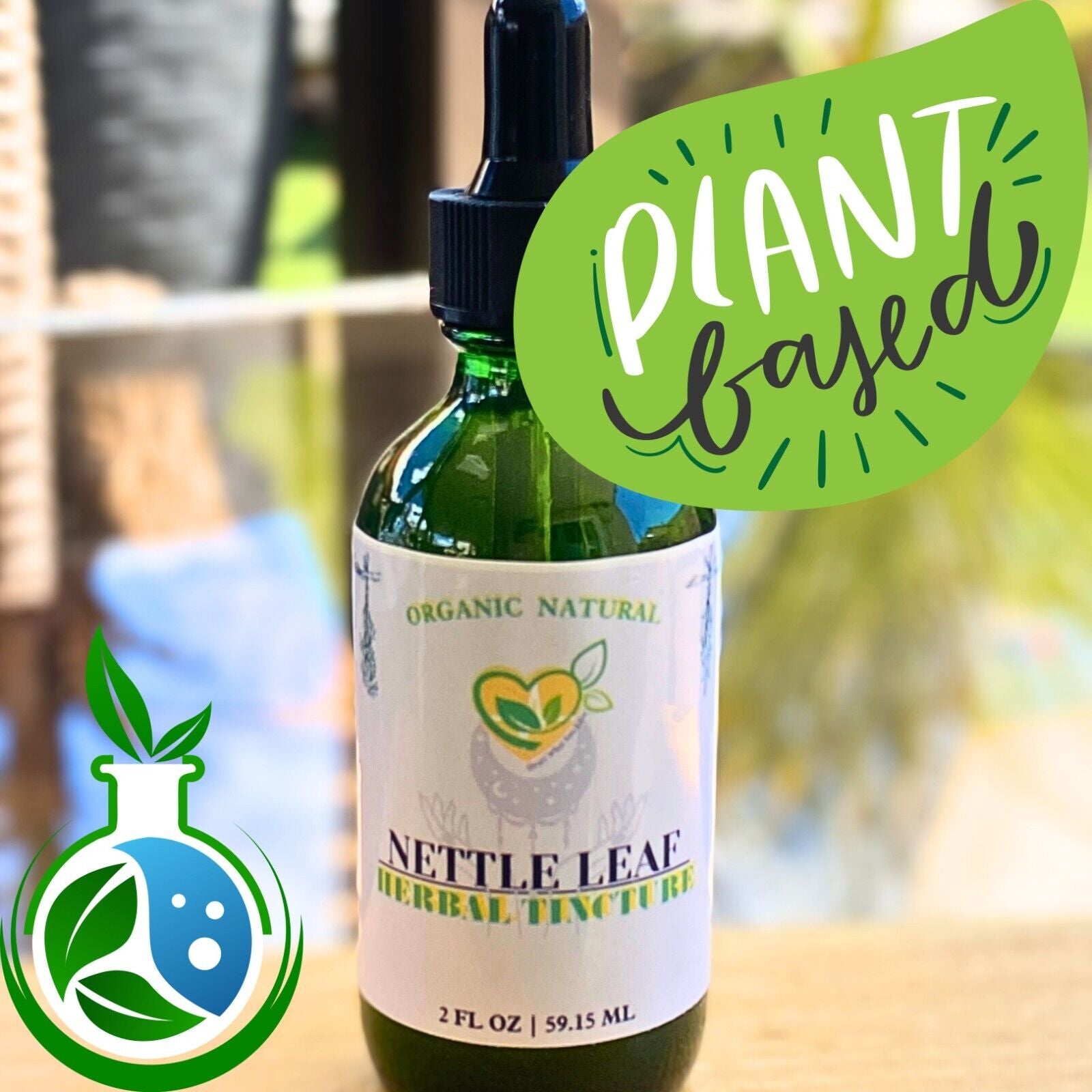 Nettle Leaf Tincture Organic Liquid Herbal Drops Natural Liver Digestive 2Oz