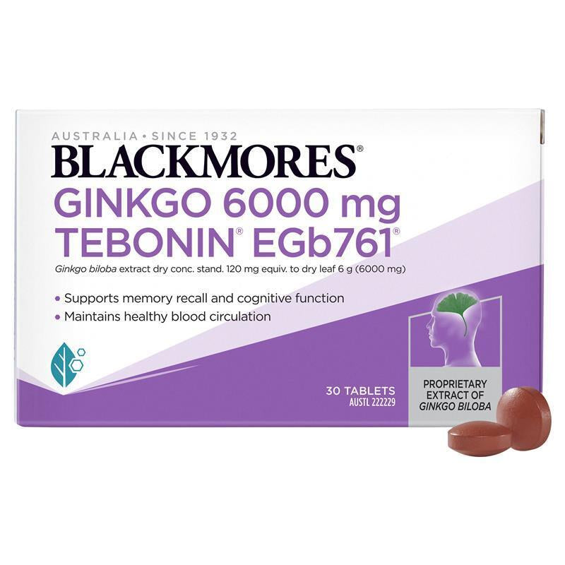 Blackmores Ginkgo 6000Mg 30 Tablets