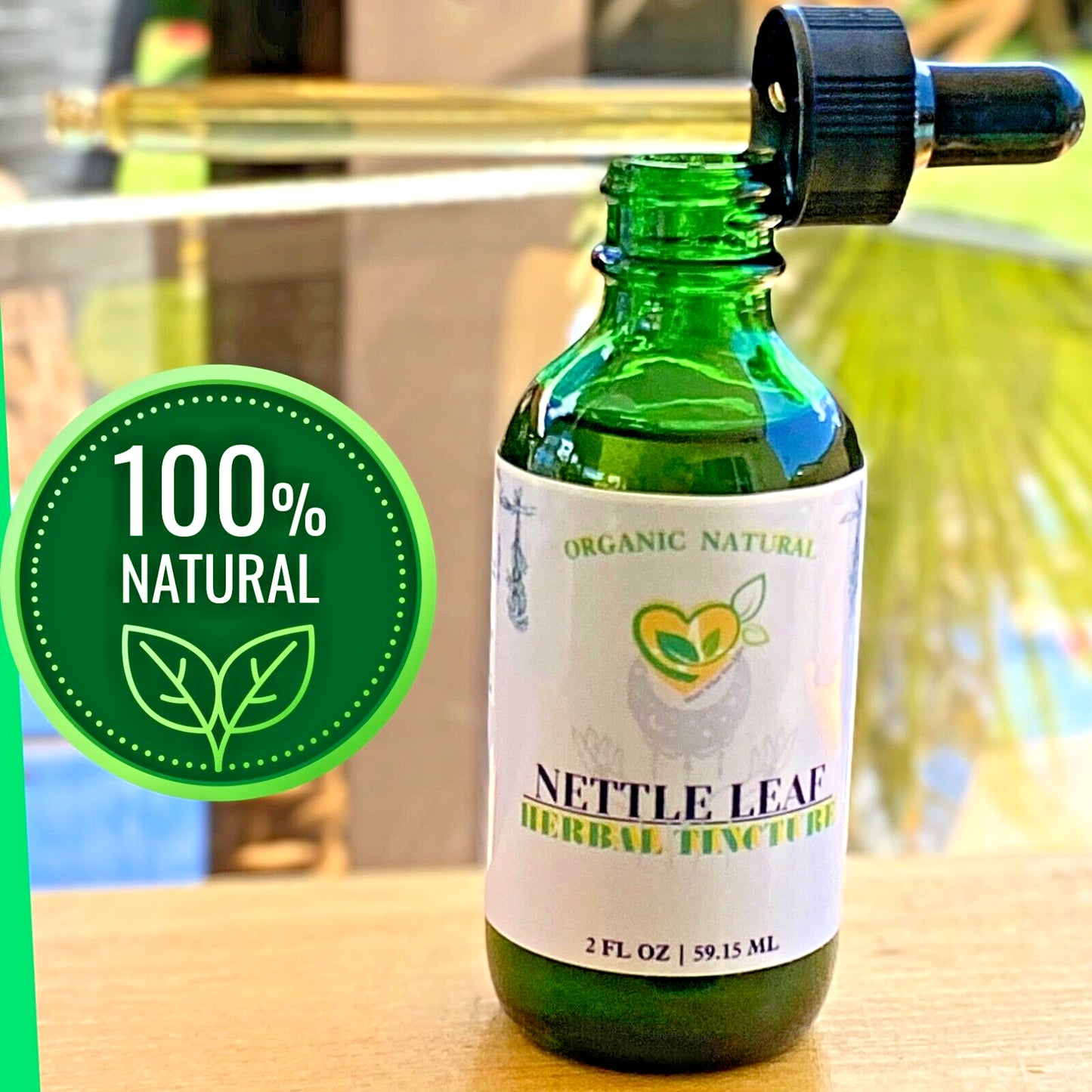 Nettle Leaf Tincture Organic Liquid Herbal Drops Natural Liver Digestive 2Oz