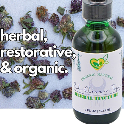 Red Clover Tops Tincture Natural Herbal 2 Oz Bottle Herb Drops Womens Menopause