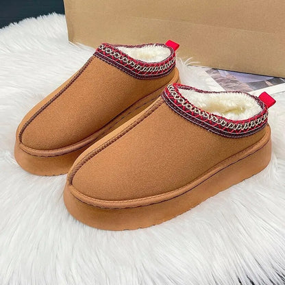 2023 New Women'S Wool Slippers Warm Platform Wool Slipperswomen Slippers Women Sheepskin Slippers Women Shoes